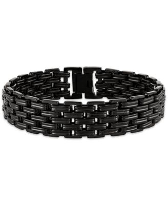 Мужской браслет Esquire Men's Jewelry из нержавеющей стали с черным IP-покрытием, 8,5" (16 мм)