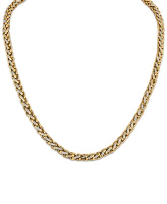 Мужское ожерелье Esquire Men's Jewelry из двухцветной нержавеющей стали, 22"