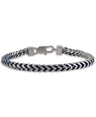 Мужской браслет Esquire Men's Jewelry из нержавеющей стали с синим ионным покрытием, 7,5" (8 мм)