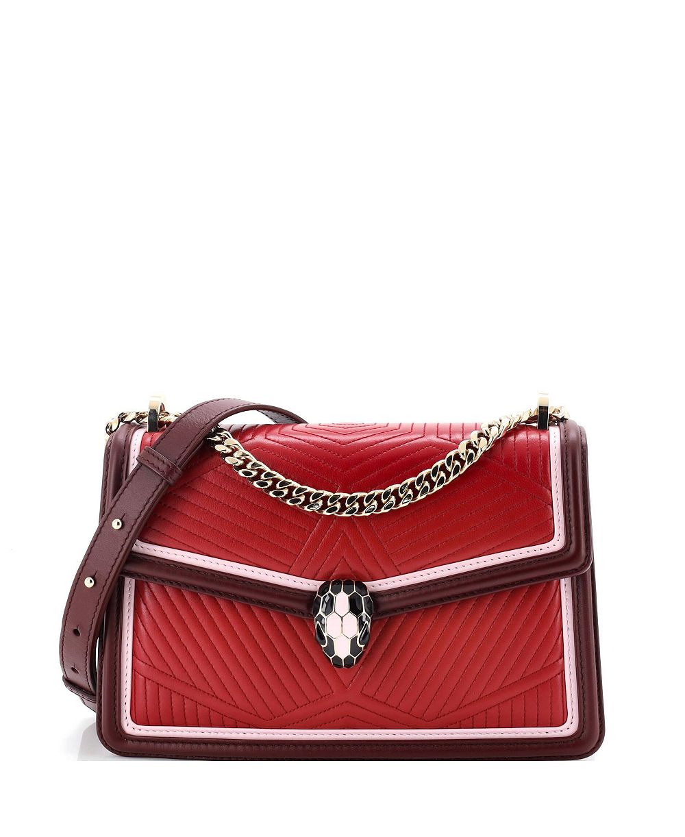 Сумка через плечо Bvlgari Pre-Owned Serpenti Forever кожаная стеганая
