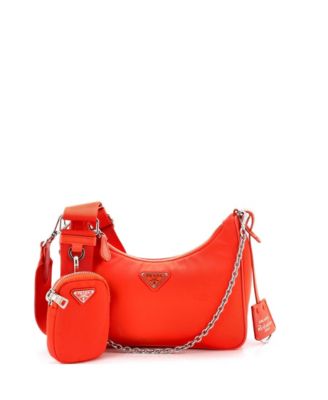 Pre-Owned Prada Small Re-Edition 2005 Shoulder Bag Tessuto Женская сумка через плечо