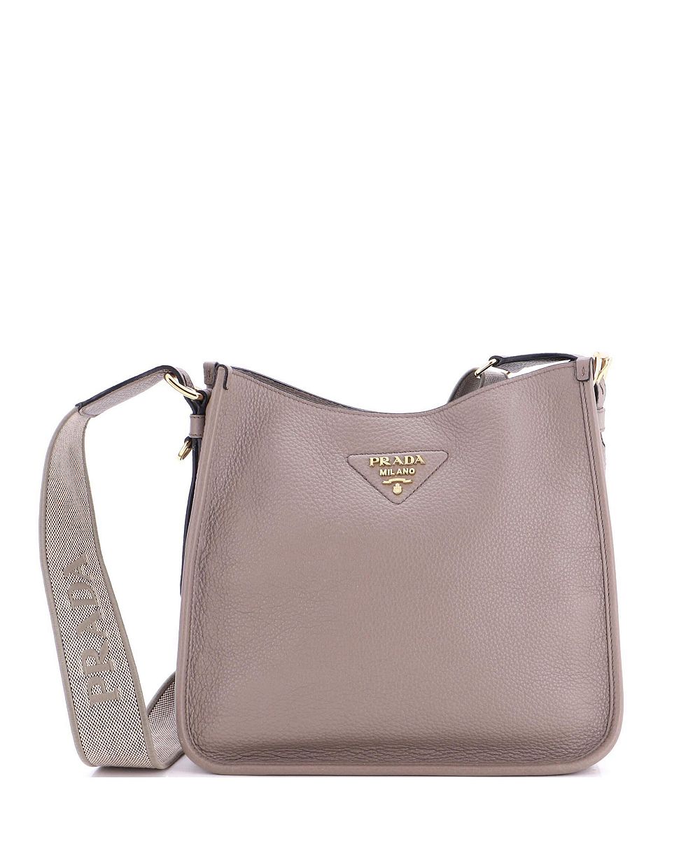 Pre-Owned Prada Средняя сумка-хобо из кожи с логотипом