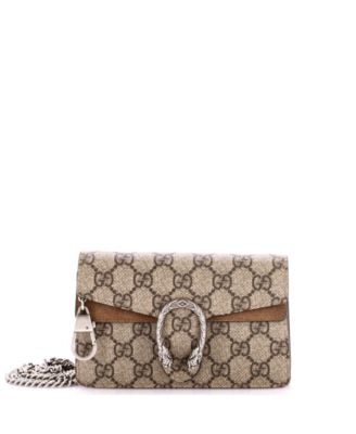 Pre-Owned Gucci Super Mini Dionysus Bag GG Coated Canvas