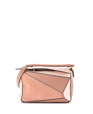 Pre-Owned Loewe Small Puzzle Bag Leather and Suede
