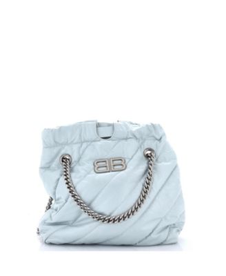 Pre-Owned Balenciaga Small Crush Chain Tote Quilted Crushed Calfskin