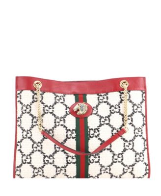 Pre-Owned Gucci Large Rajah Chain Tote GG Tweed