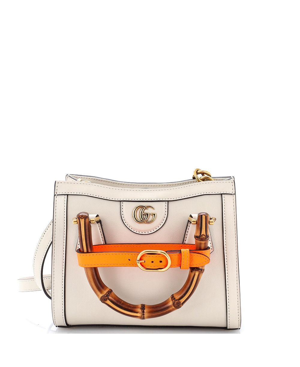 Б/у сумка Gucci Mini Diana NM из кожи с бамбуковой ручкой