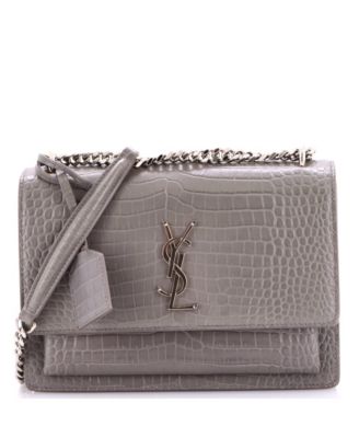 Б/у сумка через плечо Saint Laurent Medium Sunset из тисненой кожи