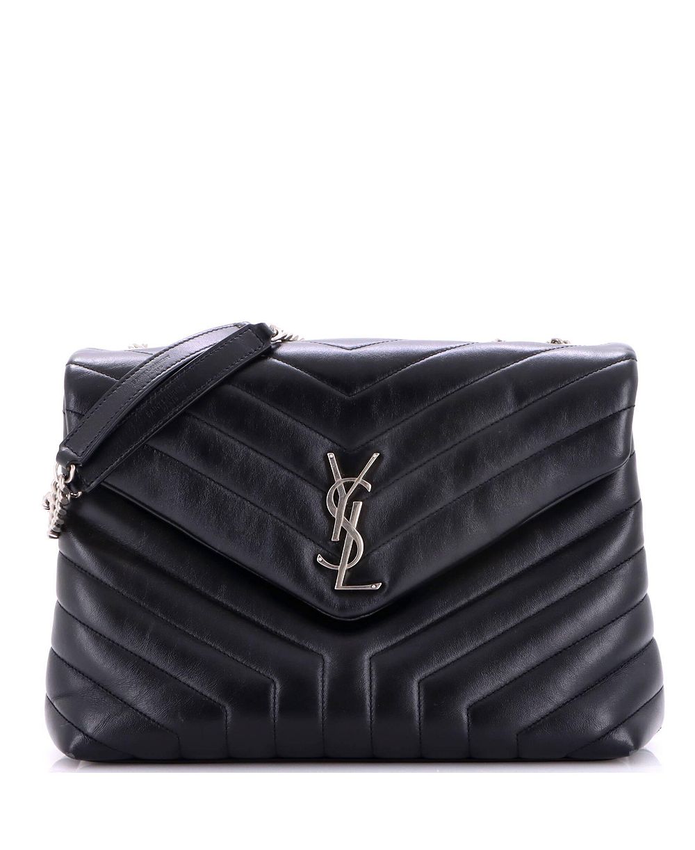 Pre-Owned Saint Laurent Medium Loulou Shoulder Bag Matelasse Chevron Leather