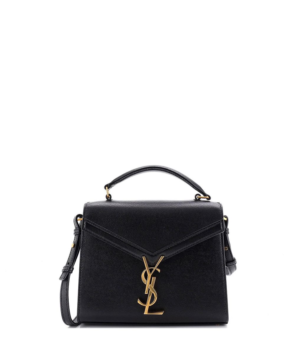 Б/у кожаная сумка Saint Laurent Mini Cassandra Top Handle