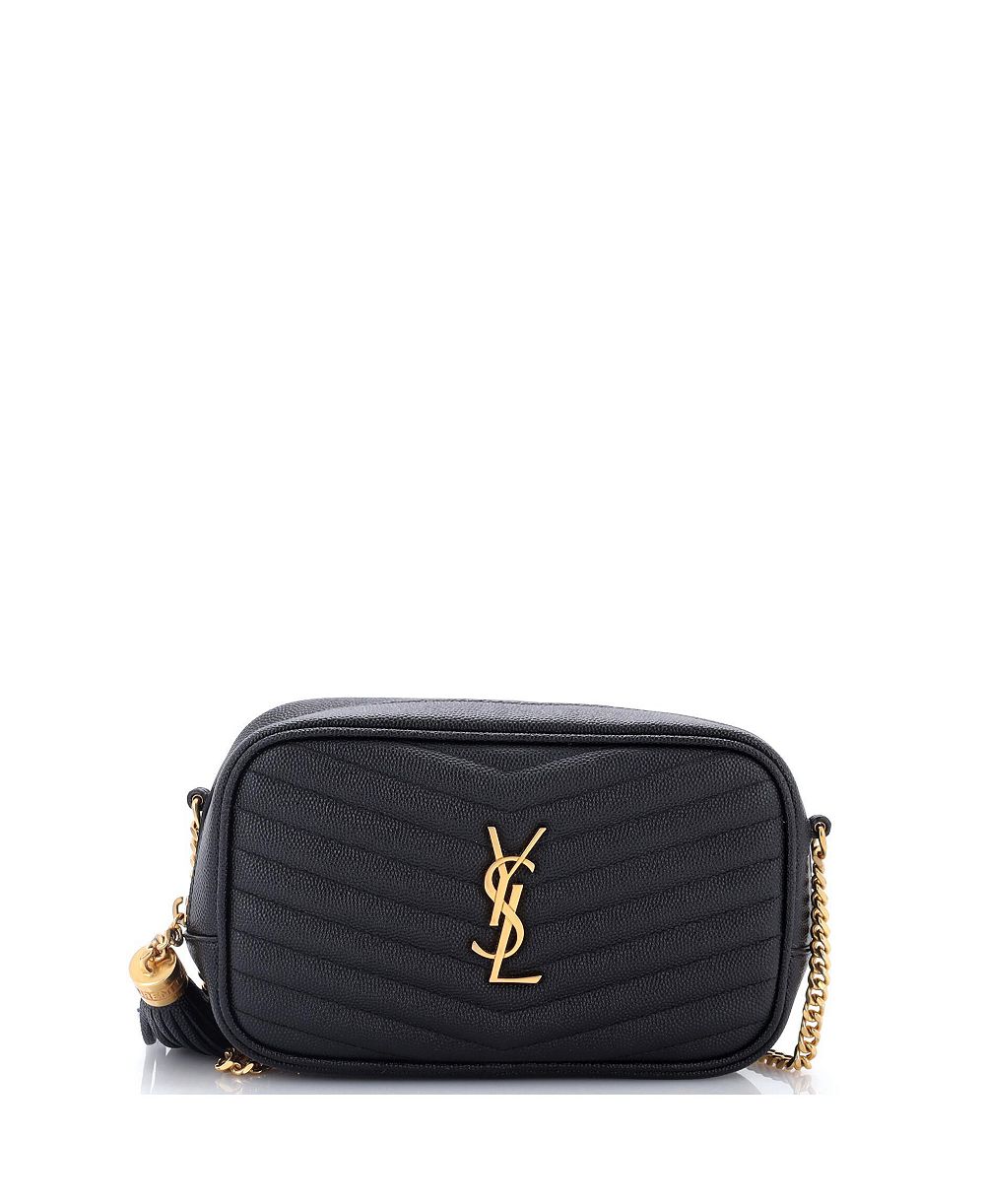 Б/у мини-сумка Saint Laurent Mini Lou Camera Matelasse Chevron из кожи