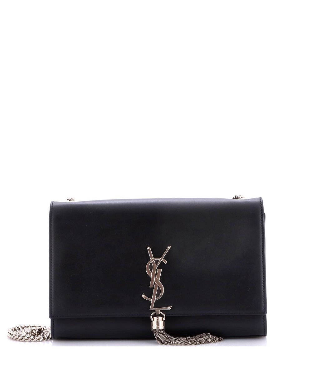 Pre-Owned Saint Laurent Medium Classic Monogram Tassel Crossbody Bag Leather