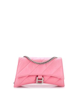 Pre-Owned Balenciaga Small Crush Chain Flap Bag стеганая кожа теленка