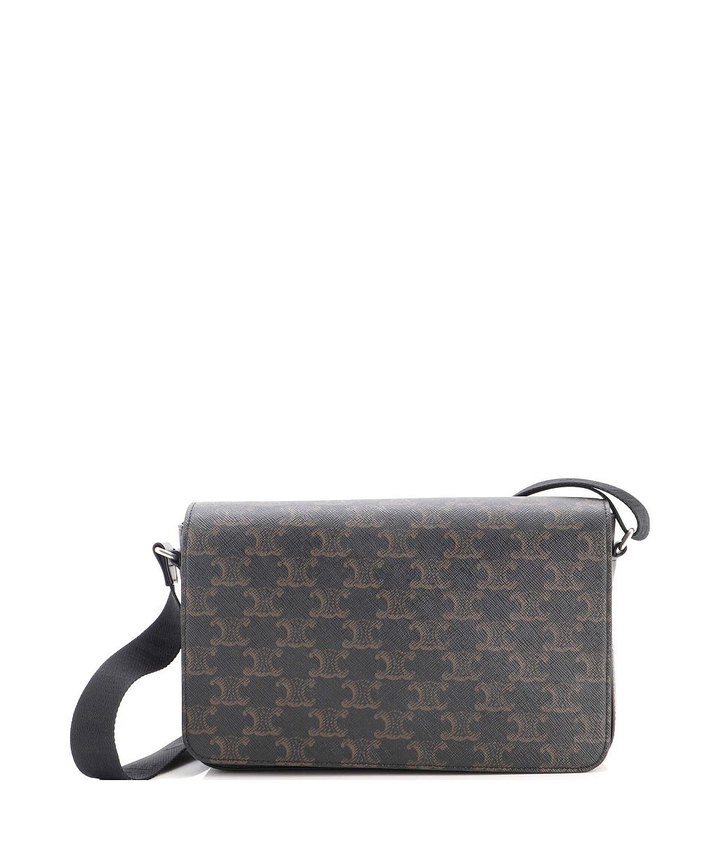 Сумка через плечо Celine Medium Flap Messenger Triomphe Coated Canvas б/у