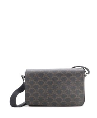 Сумка через плечо Celine Medium Flap Messenger Triomphe Coated Canvas б/у