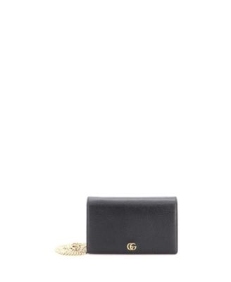 Pre-Owned Gucci Mini Petite GG Marmont кожаный кошелек на цепочке