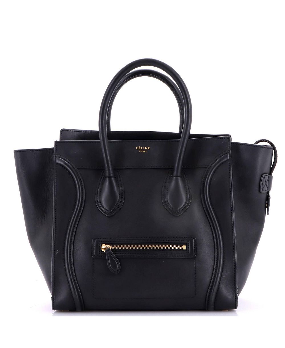 Б/у Celine Mini Luggage сумка из гладкой кожи
