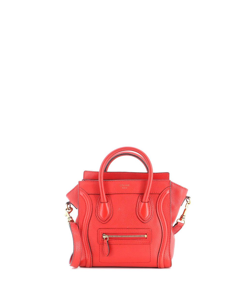 Pre-Owned Celine Nano Luggage Bag Grainy Leather