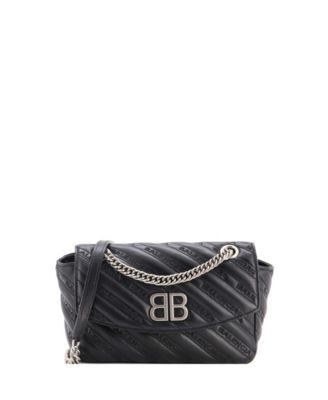 Pre-Owned Balenciaga Маленькая сумка через плечо BB Chain из тисненой кожи