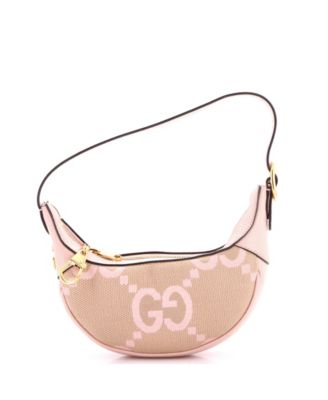 Сумка Gucci Mini Ophidia Half Moon Jumbo GG Canvas Pre-Owned