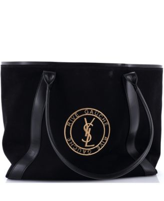Б/у сумка Saint Laurent Rive Gauche Large Open Tote Embroidered Canvas