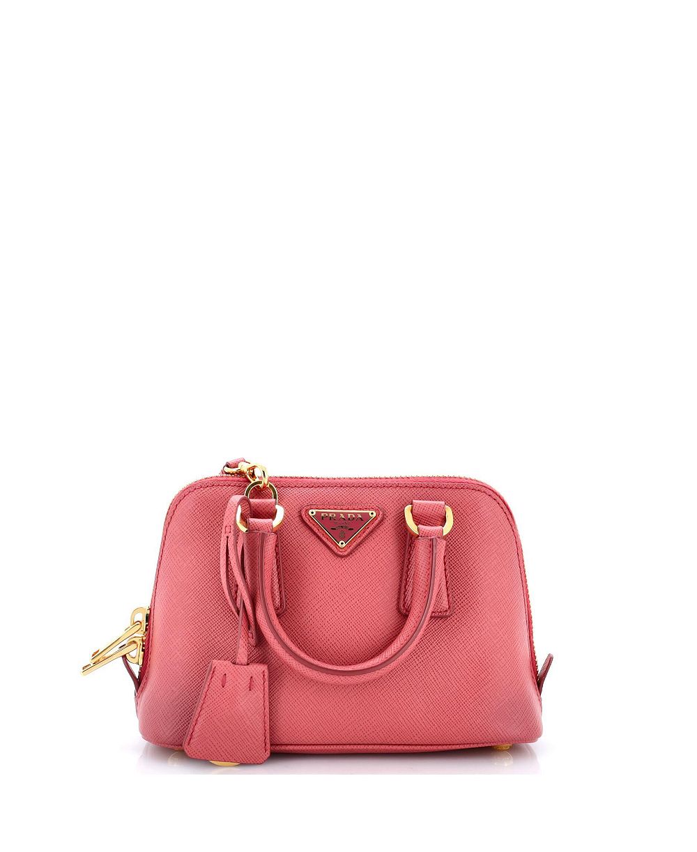 Б/у кожаная сумка Prada Mini Promenade Saffiano