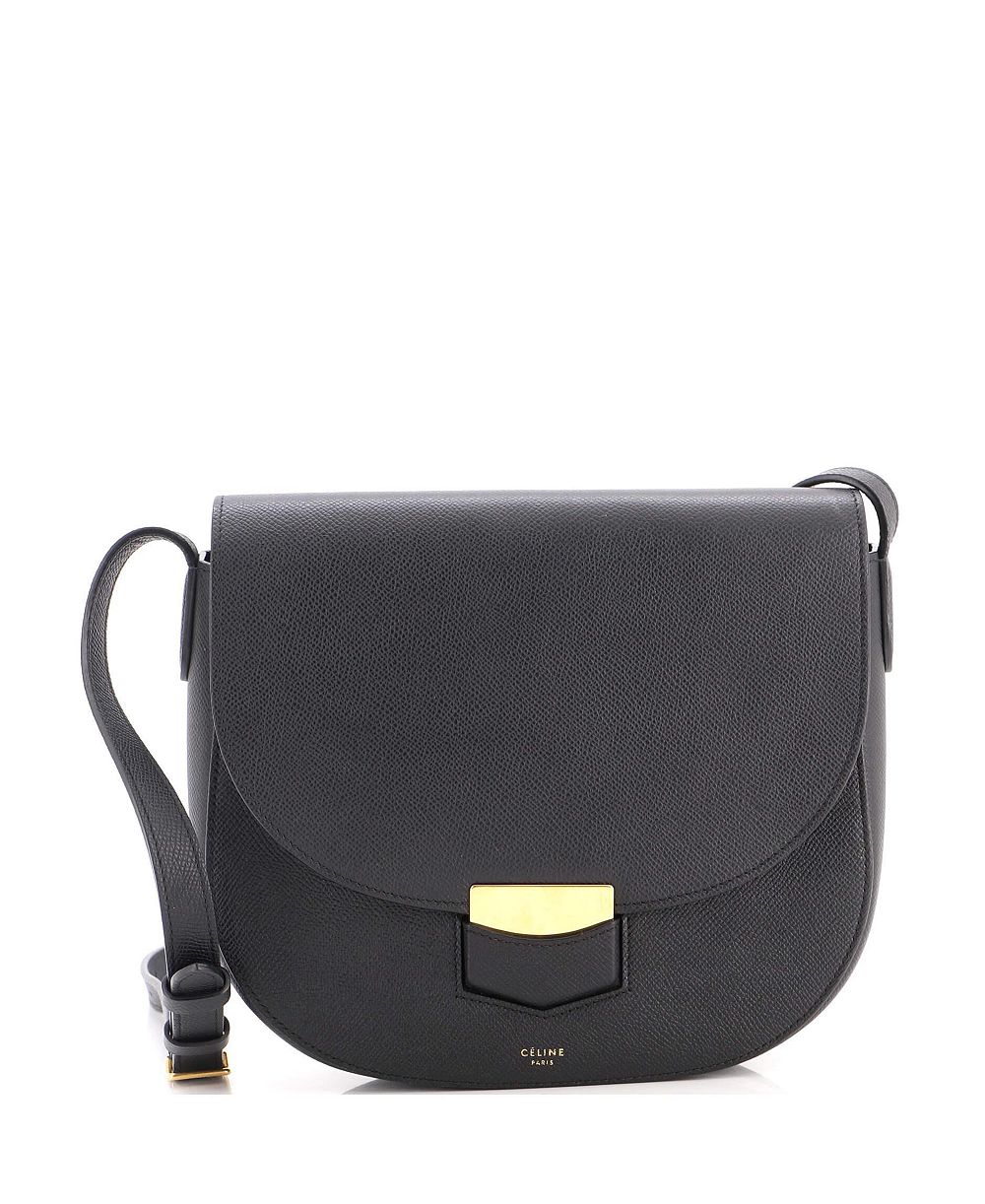 Брендовая сумка Celine Medium Trotter Crossbody из зернистой кожи