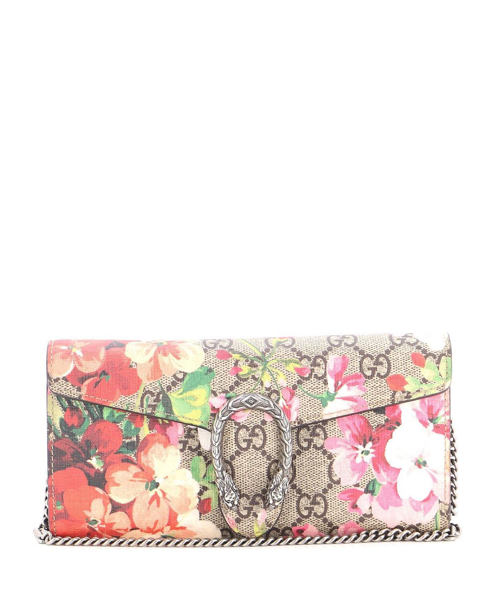 Длинный кошелек Gucci Dionysus Chain из кожи GG Coated Canvas