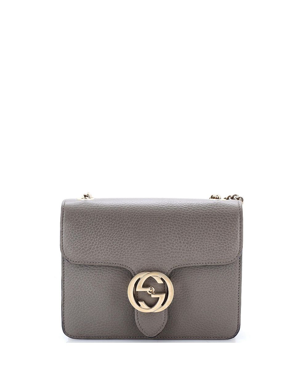 Pre-Owned Gucci Small Interlocking Shoulder Bag Leather
