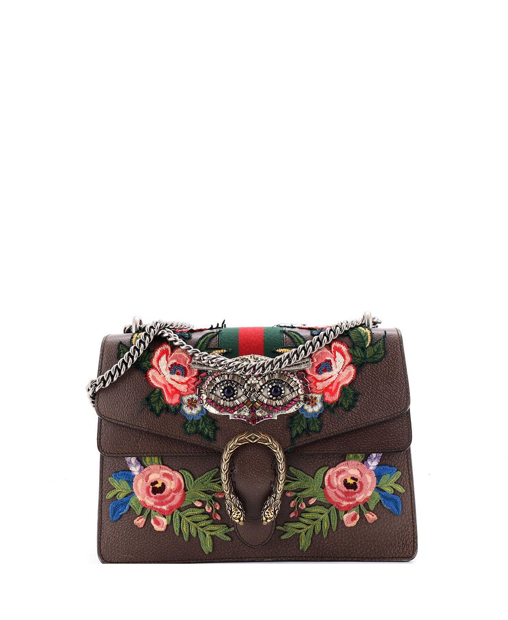 Женская кожаная сумка Gucci Medium Web Dionysus Bag Embellished Pre-Owned