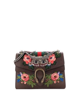 Женская кожаная сумка Gucci Medium Web Dionysus Bag Embellished Pre-Owned