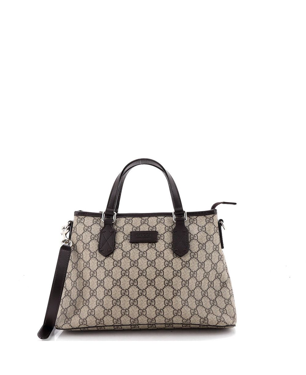 Gucci Small Convertible Zip Tote GG Coated Canvas with Leather Женский