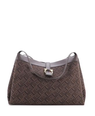 Б/у Salvatore Ferragamo Medium Gancini сумка через плечо Gancini Jacquard