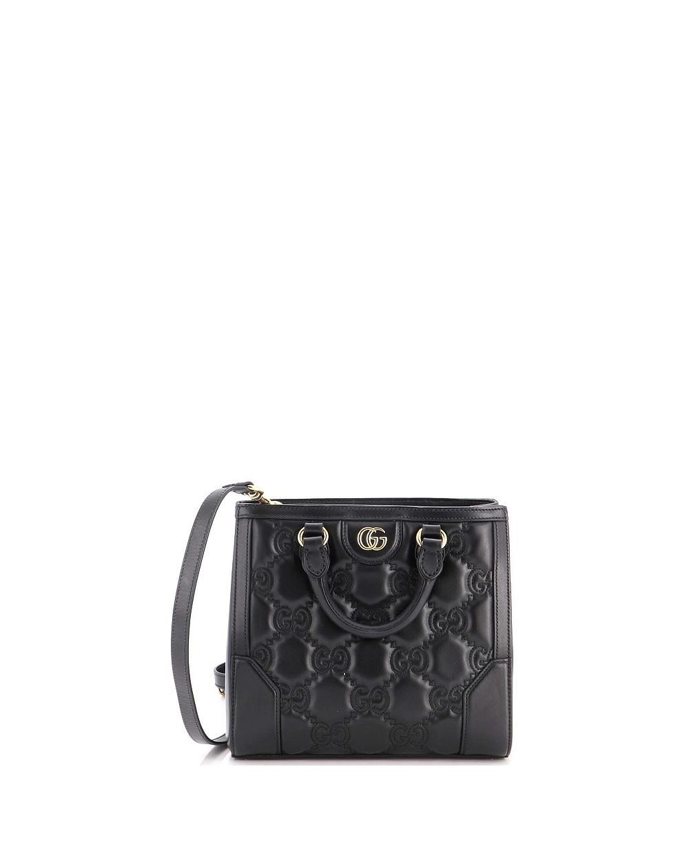 Pre-Owned Gucci Mini GG Top Handle Tote GG Matelasse Leather