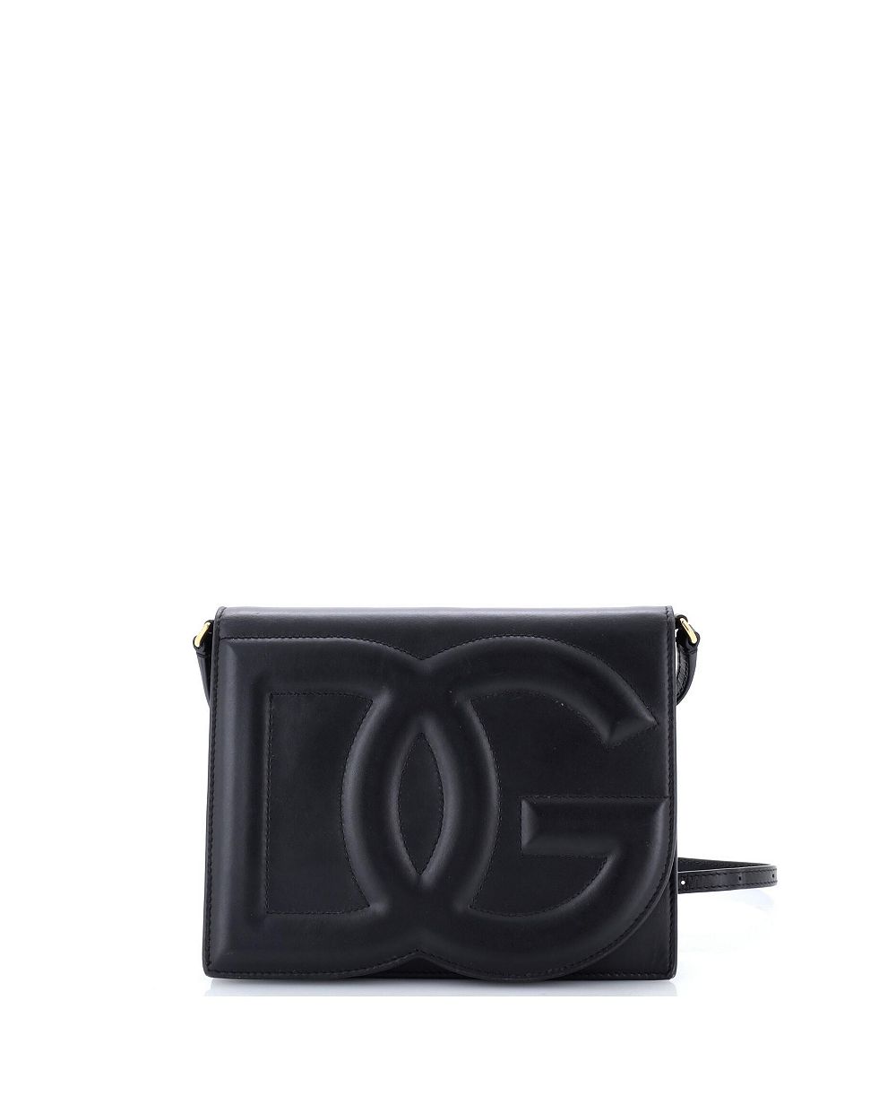 Pre-Owned Dolce and Gabbana маленькая плечевая сумка DG Logo Flap из кожи