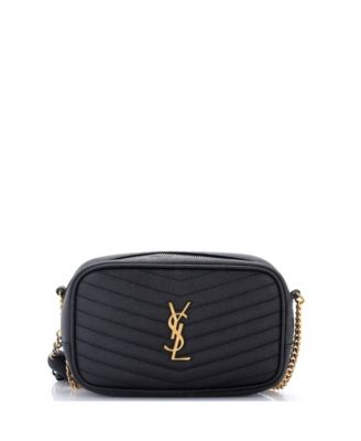Pre-Owned Saint Laurent Mini Lou Camera Bag Matelasse Chevron Leather