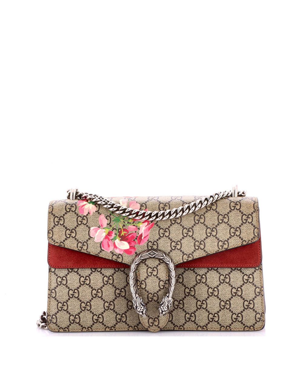 Pre-Owned Gucci Small Dionysus Bag Blooms Print GG Coated Canvas