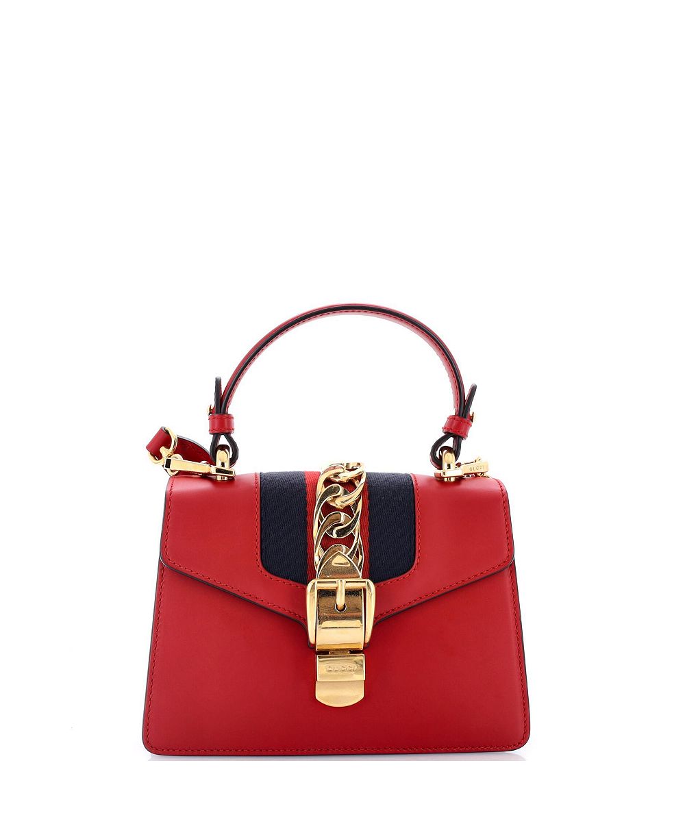 Сумка Gucci Mini Sylvie Top Handle Leather Pre-Owned
