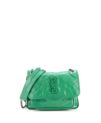Saint Laurent сумка Baby Niki Chain Flap Matelasse Chevron из кожи