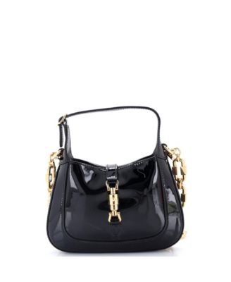 Pre-Owned Gucci мини-сумка Джеки 1961 с цепочкой, гобой, лакированная кожа