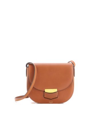 Pre-Owned Celine Small Trotteur Crossbody Bag Calfskin