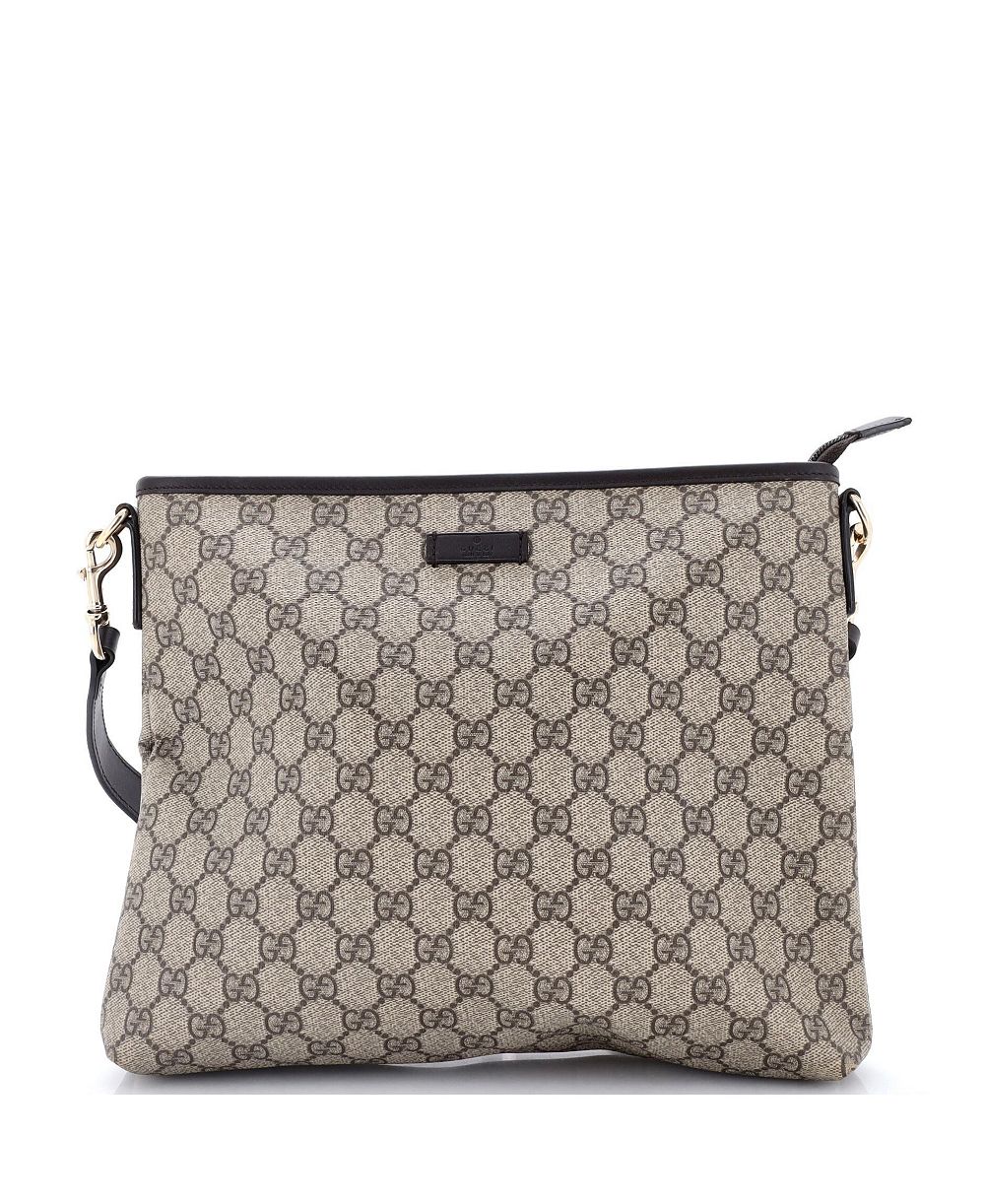 Pre-Owned Gucci Medium Zip Top Messenger Bag GG Coated Canvas сумка через плечо