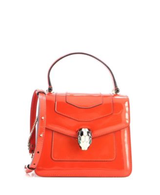 Сумка Bvlgari Small Serpenti Top Handle из лакированной кожи Pre-Owned