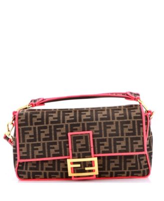 Pre-Owned Fendi Large Baguette NM Bag Zucca Canvas