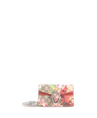 Pre-Owned Gucci Super Mini Dionysus Bag Blooms Print GG Coated Canvas