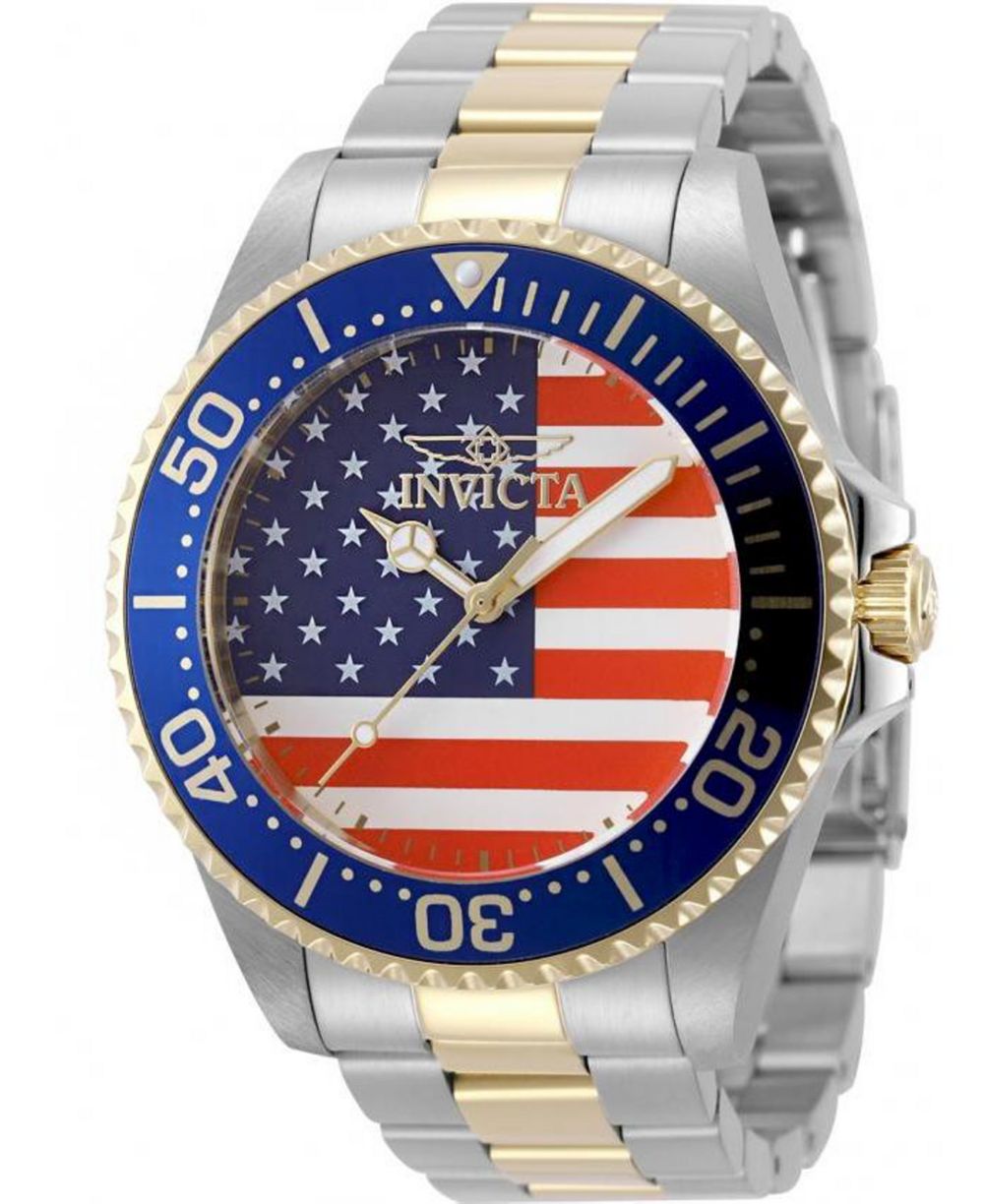 Invicta Pro Diver 50417 Men's 45mm Quartz Watch Two-Tone Gold and Steel Bracelet