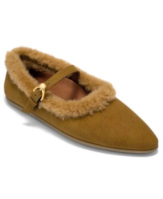 Женские плоские туфли Aerosoles Petra Fur Mary Jane с мехом