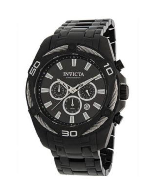 Invicta Bolt 34136 Men's 50mm Quartz Chronograph Watch - Black Dial, Black Stainless Steel Bracelet