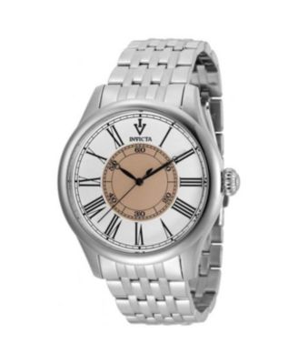 Invicta Vintage 36241 Men's 44mm Quartz Watch - White Dial, Silver Stainless Steel Bracelet