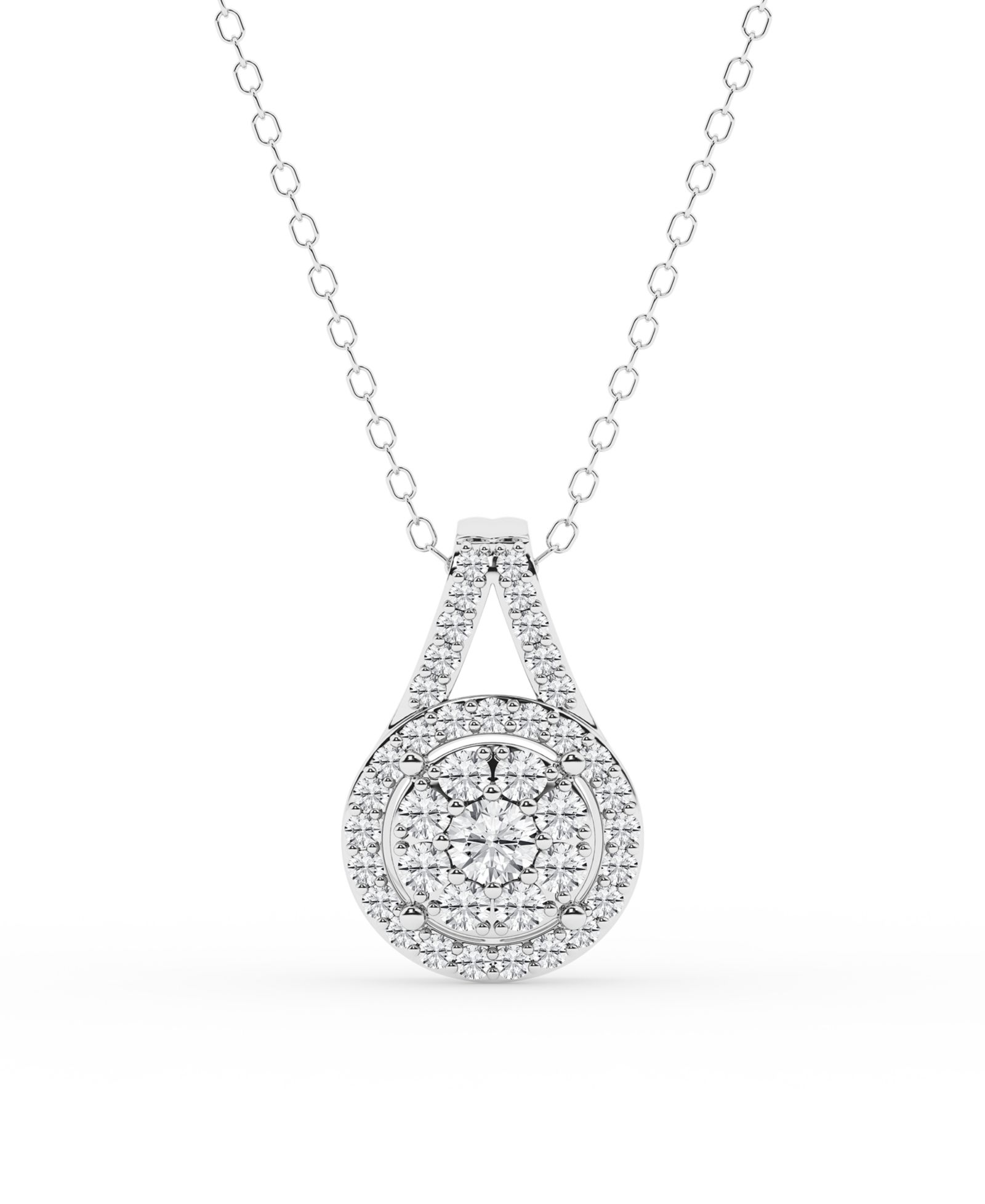 Diamond Pendant 18" Necklace (1/2 ct. t.w.) in Sterling Silver